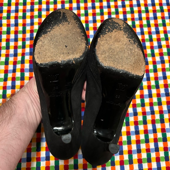 Louis Vuitton suede heels 8